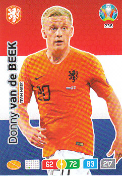 Donny van de Beek Netherlands Panini UEFA EURO 2020#236